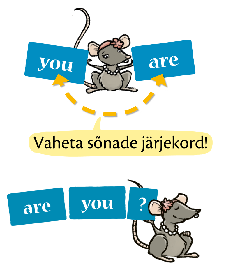 A rat explaining how to form questions in English