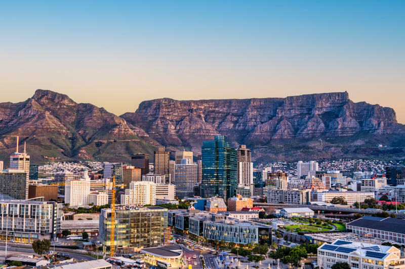Cape Town and Table Mountain in the background