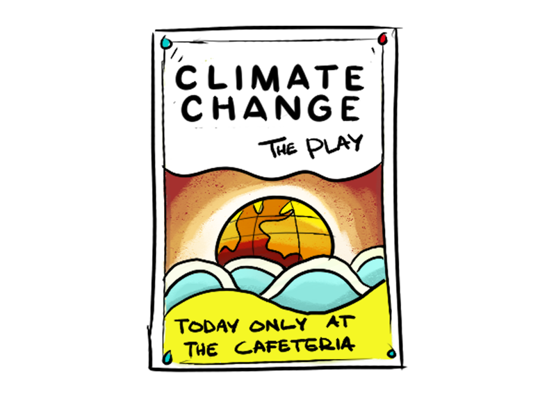 A colourful poster about climate change