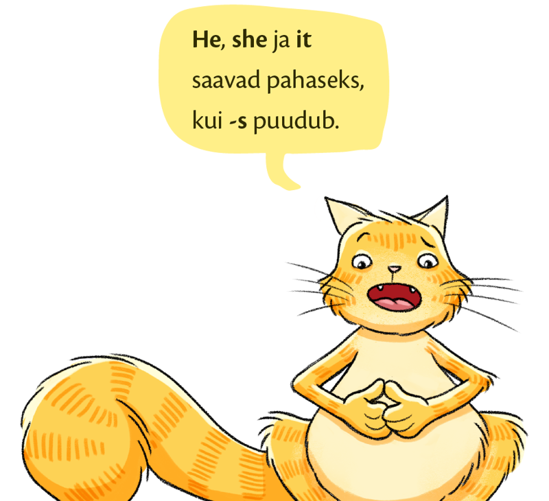A rat standing and talking about the Present Simple